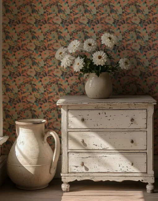 Rococo Roses, Coral
