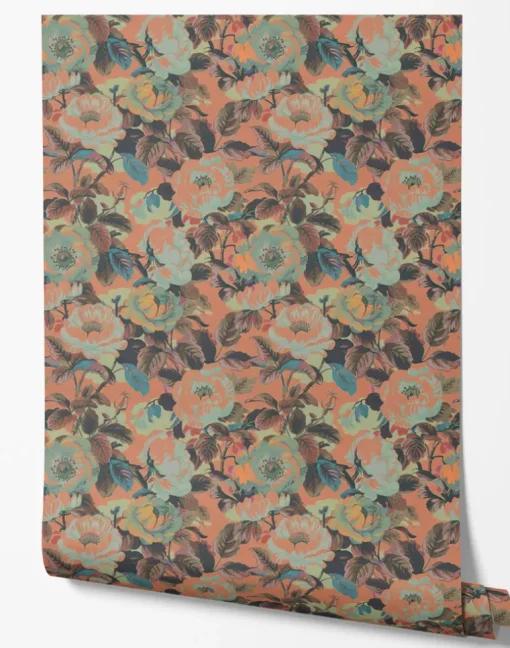 Rococo Roses, Coral