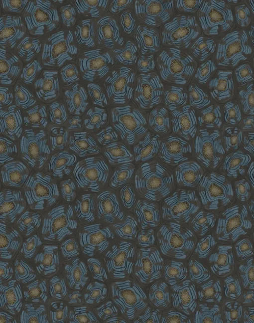 Savanna Shell, Denim with Charcoal & Metallic Gold 119/4024