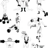 Strong Man Wallpaper, Black and White