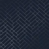 Tapet Cafe Tile, Silver & Navy Blue