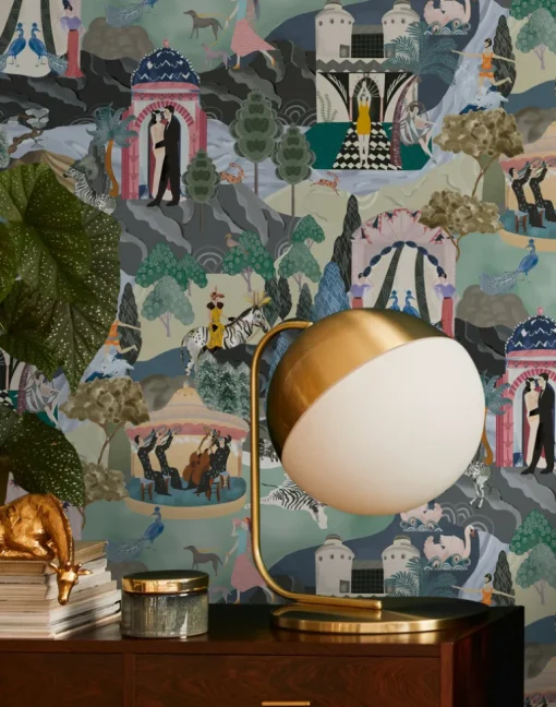 THE ART DECO HILLS TEAL & FUCHSIA