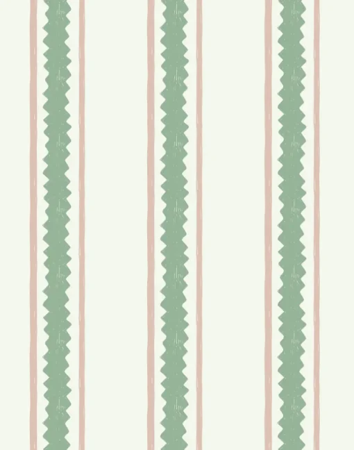 Zig Zag, Pink and Green